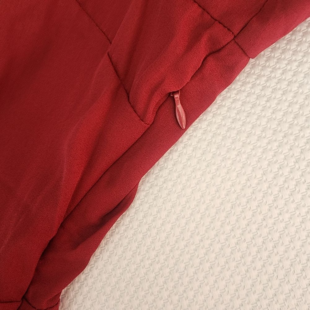 The Pyramid Collection Deep Red Long Sleeve Dress - Picture 8 of 16